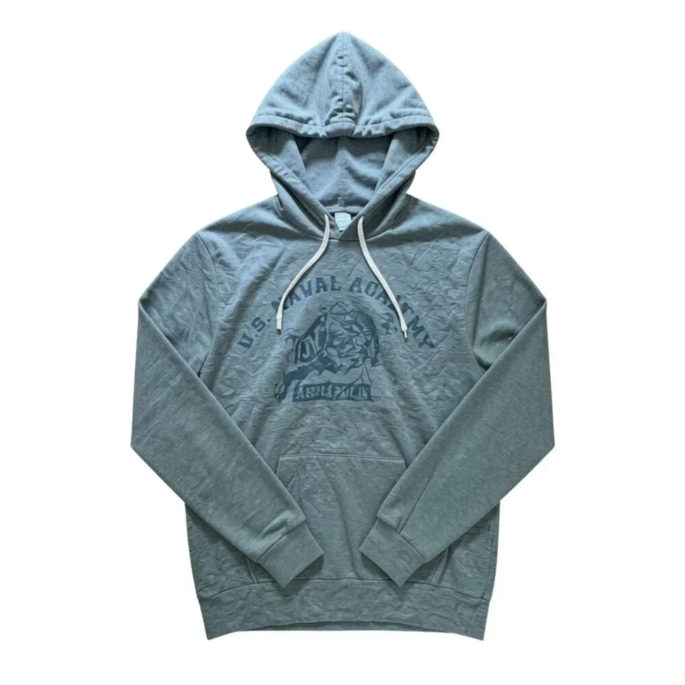 Alternative Apparel Men's Naval Academy Hoodie Sweatshirt Medium Heather Gray